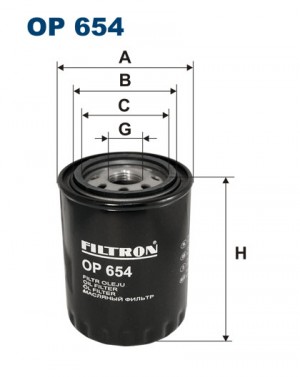 Фильтр масляный двигателя OP654 FILTRON