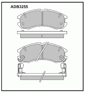 Колодки тормозные дисковые ADB3255 ALLIED NIPPON