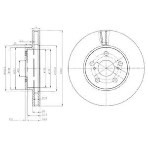 Тормозной диск BG3850 DELPHI