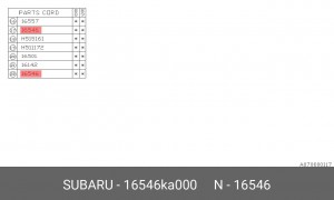 Воздушный фильтр 16546KA000 SUBARU