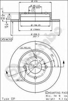 Тормозной диск 08.4852.10 BREMBO