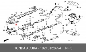 Выпускной трубопровод 18210SB2654 HONDA
