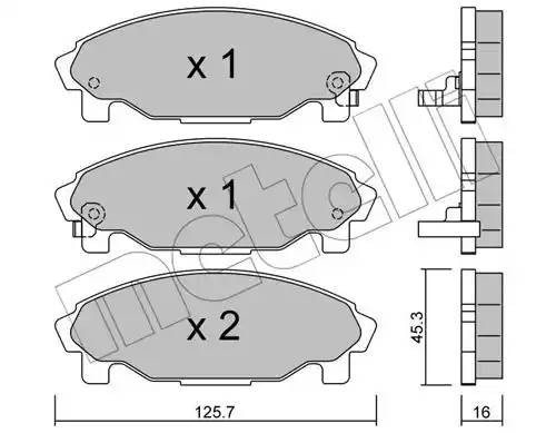 Комплект тормозных колодок, диско 22-0379-0 METELLI
