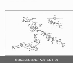 Кулак поворотный A 201 330 11 20 MERCEDES BENZ