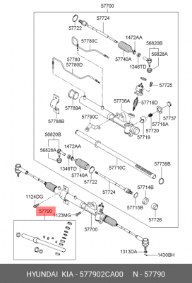Механизм рулевой (ремкомплект) 577902CA00 HYUNDAI KIA
