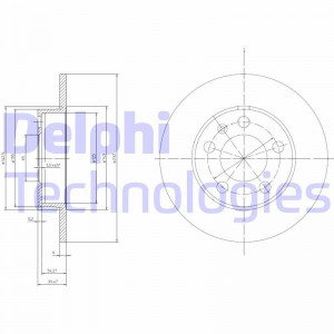 Тормозной диск BG3034 DELPHI