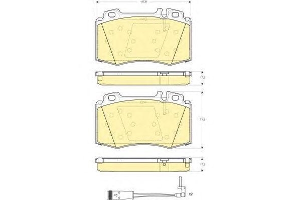 Комплект тормозных колодок, диско 6115432 GIRLING