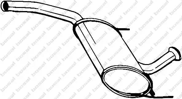 Средний глушитель выхлопных газов 200-221 BOSAL