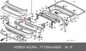 Носитель, буфер 71130SM4A00 HONDA