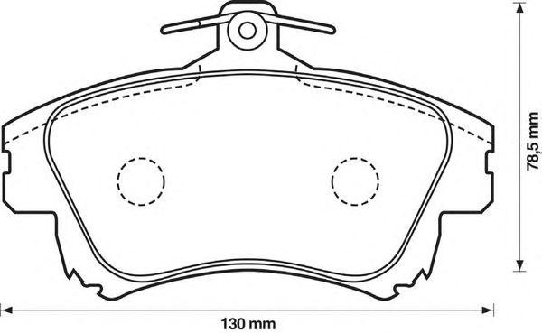 Комплект тормозных колодок, диско 573039B BENDIX JURID