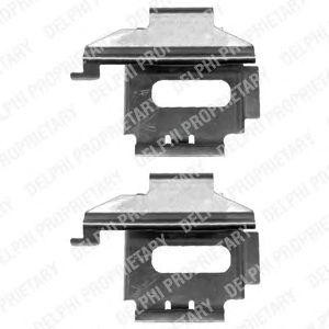 Комплектующие, колодки дискового тормоза LX0369 DELPHI