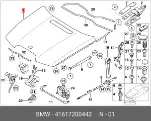 Капот 41 61 7 200 442 BMW