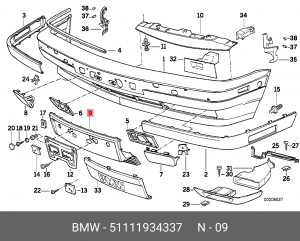Решетка бампера 51 11 1 934 337 BMW