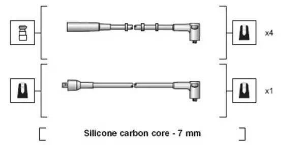 Ккомплект проводов зажигания 941318111212 MAGNETI MARELLI