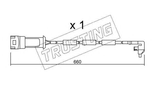 Сигнализатор, износ тормозных колодок SU090 TRUSTING