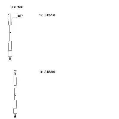 Ккомплект проводов зажигания 300180 BREMI