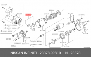 Кронштейн, угольная щетка 23378-99B10 NISSAN