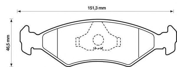 Комплект тормозных колодок, диско 571536B BENDIX JURID