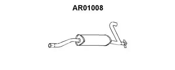 Глушитель выхлопных газов конечный AR01008 VENEPORTE
