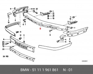 Облицовка бампера 51 11 1 961 861 BMW