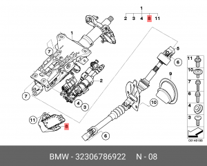 Блок электронный рулевого управления 32 30 6 786 922 BMW