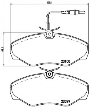 Комплект тормозных колодок, диско P68026 BREMBO