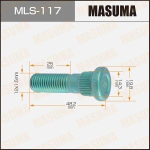 Шпилька ступицы колеса MLS-117 MASUMA