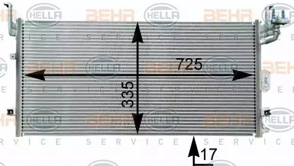Конденсатор, кондиционер 8FC351303071 HELLA