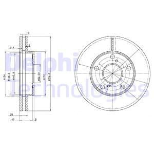 Тормозной диск BG3177 DELPHI