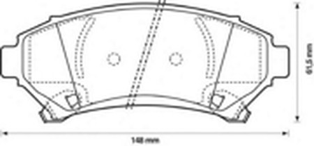 Комплект тормозных колодок, диско 573063B BENDIX JURID