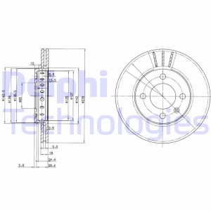 Тормозной диск BG2982 DELPHI