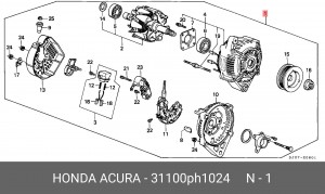 Генератор 31100PH1024 HONDA