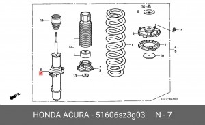 Амортизатор подвески 51606SZ3G03 HONDA
