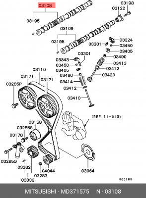 Распредвал MD371575 MITSUBISHI
