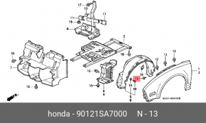 Винт крепления 90121SA7000 HONDA