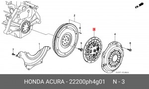 Диск сцепления 22200PH4G01 HONDA