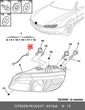 Жгут проводов 6510.AK CITROEN PEUGEOT