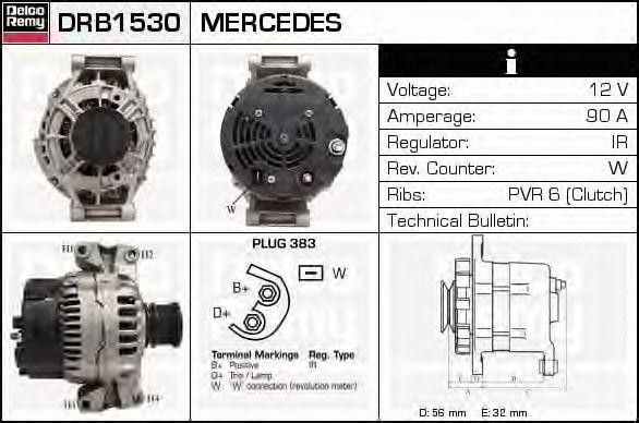 Генератор DRB1530 DELCO REMY