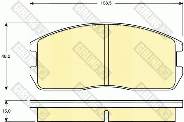 Комплект тормозных колодок, диско 6103659 GIRLING