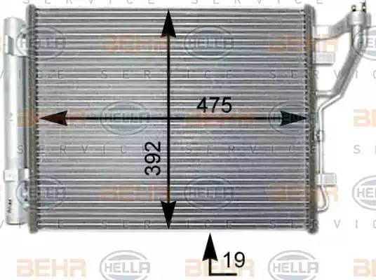 Конденсатор, кондиционер 8FC 351 303-221 HELLA
