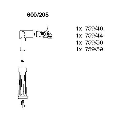 Ккомплект проводов зажигания 600137 BREMI