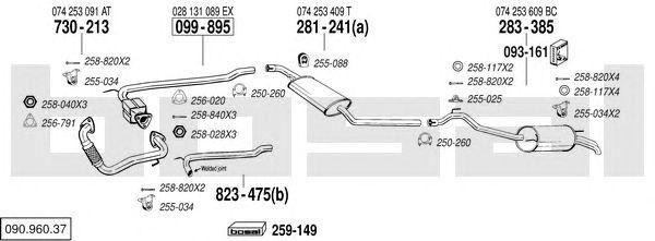 Система выпуска ОГ 09096037 BOSAL