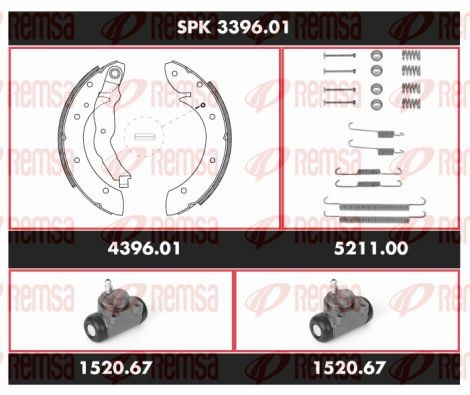 Комплект тормозных колодок SPK339601 REMSA