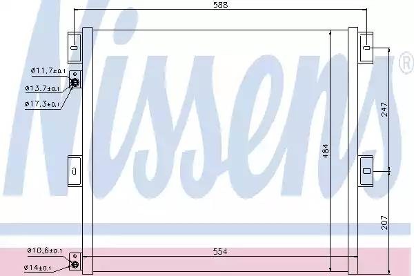 Конденсатор, кондиционер 940075 NISSENS