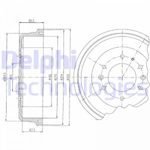 Тормозной барабан BF470 DELPHI