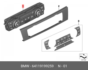 Панель управления 64 11 9 199 259 BMW