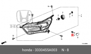 Патрон лампы 33304S5A003 HONDA
