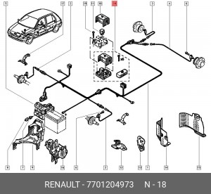 Блок управления, динамики тормоза / движения 7701204973 RENAULT