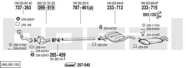 Система выпуска ОГ 09056150 BOSAL