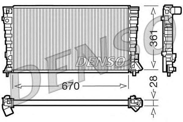 Радиатор, охлаждение двигател DRM07020 DENSO